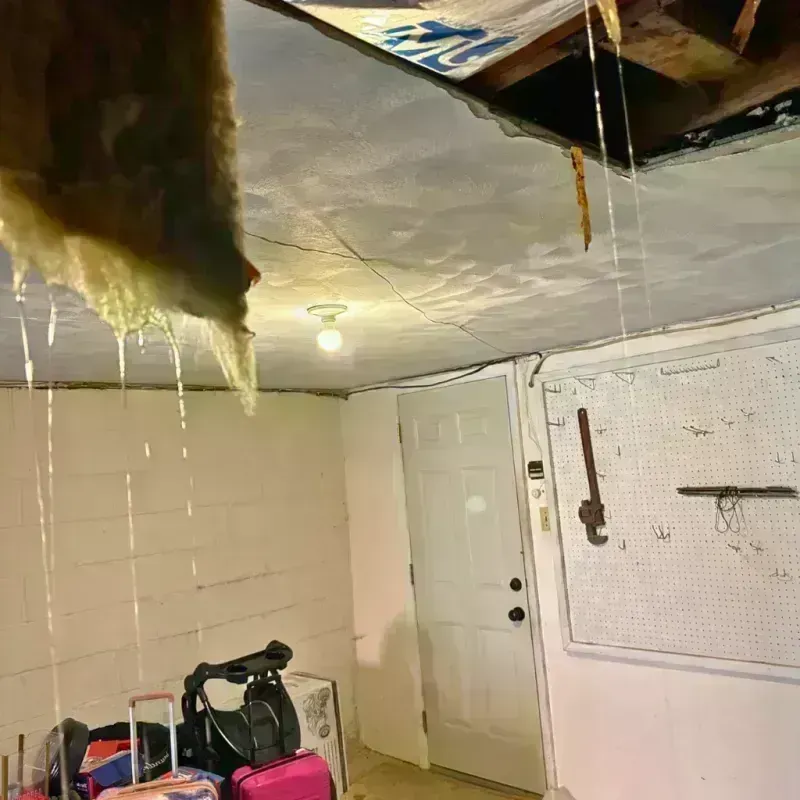 Before and after water damage restoration in The Hammocks, FL